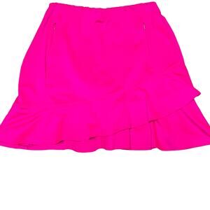 Tail White Label Ruffled Tier Skort Flounce Fucshia Pink, Size XS